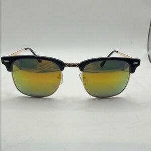 Ray-Ban Black and Gold Sunglasses with Yellow Lenses with no case